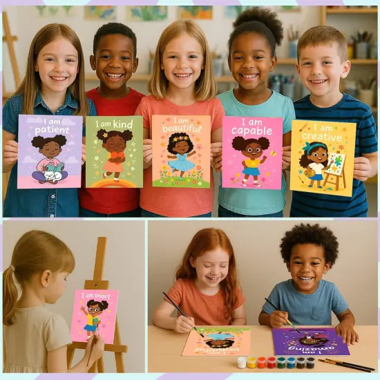 12Pcs Pre Drawn Canvas Boards - 8x10 (Inspirational Girl) {4}