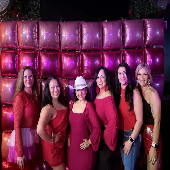 Hot Pink Party Decorations Square Foil Balloons(Pink+hot Pink) {2}