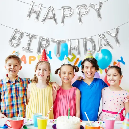 Mylar Foil Balloon Letters & Silver Balloons - Silver {3}