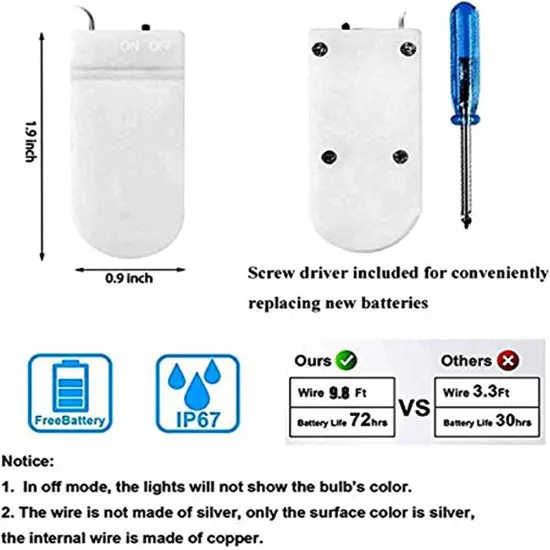 8 Pack 30 Led Fairy Lights Battery Operated String Lights {3}