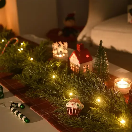 9FT Lighted Artificial Christmas Garland {3}