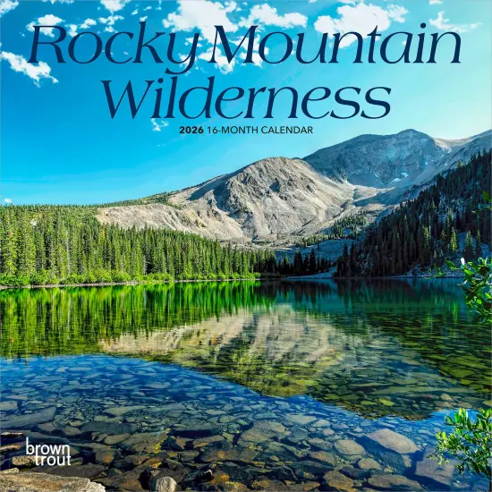 Rocky Mountain Wilderness | 2026 7 x 14 Inch (Hanging) Monthly Mini Wall Calendar {1}