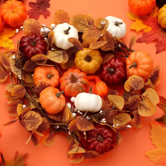 1 Pcs Fall Artificial Garland with Pumpkins {4}