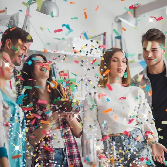 3000Pcs Silver Glitter Star Table Confetti {4}