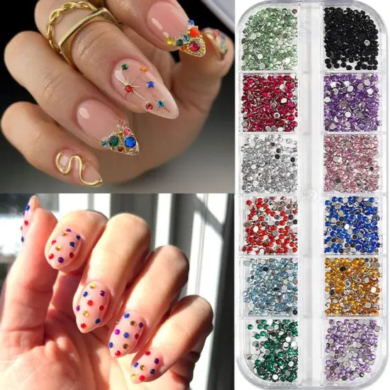 3000pcs Flatback Rhinestones for Nails {2}