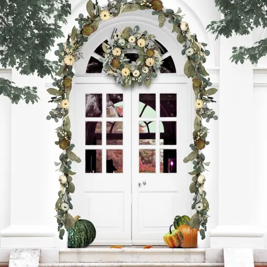 Fall Eucalyptus Leaves Garland {2}