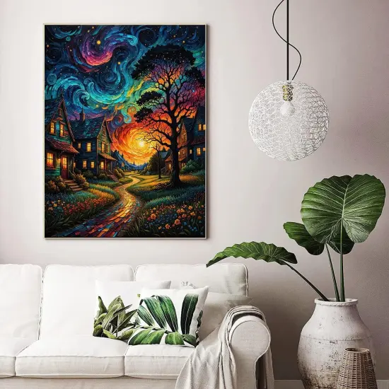 DIY Moon Diamond Art Diamond Painting Kits for Adult {3}