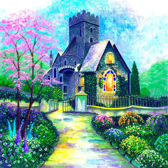 Sunsout Irish Church 500 pc Jigsaw Puzzle 47918 {1}