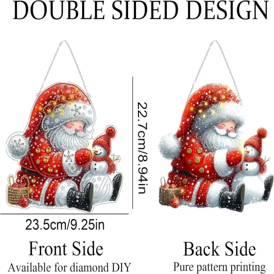 Father Christmas Diamond Art Hanging Kit {5}