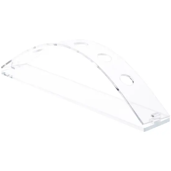 Plymor Clear Acrylic Curved Wine Bottle Stopper Display Riser, 3.25" H x 12" W x 2" D {1}