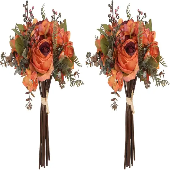 Vintage Rose Hydrangea Artificial Flowers Fake Flower Bouquet Silk Flower {1}