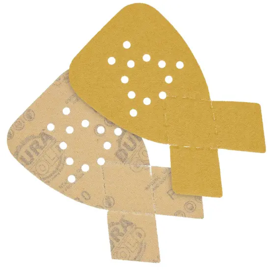 80 Grit - 12-Hole Pattern Hook & Loop Sanding Sheets for Mouse Sanders - Box of 24 {3}