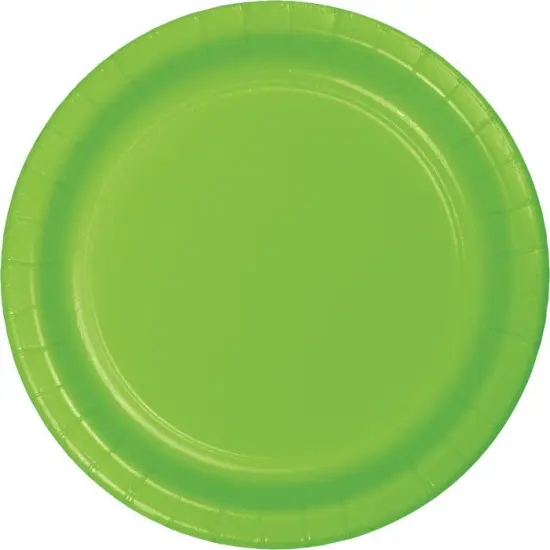 240 pc Bulk Fresh Lime Paper 6.75 inch Dessert Plates {1}