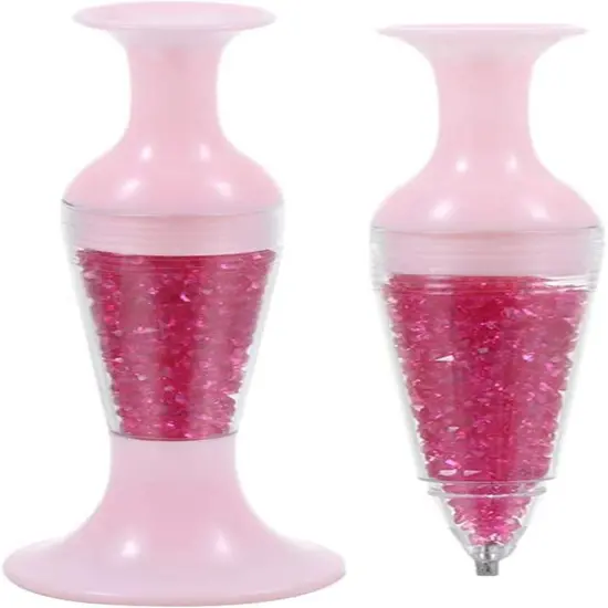 Pink 5D Diamond Pen for Painting Pen, Flower Pot Shaped Comfort Grip Standable Ergonomic Point Drill Pen for Painting and Nail Art,Diamond Pen for Painting Kits and Accessories {1}