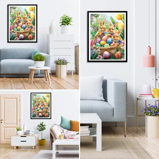 Easter Diamond Painting Kits for Adults, 5D Bunny Diamond Art Kits for Beginners, DIY Full Drill Paint with Diamond, Home Wall Decor {2}