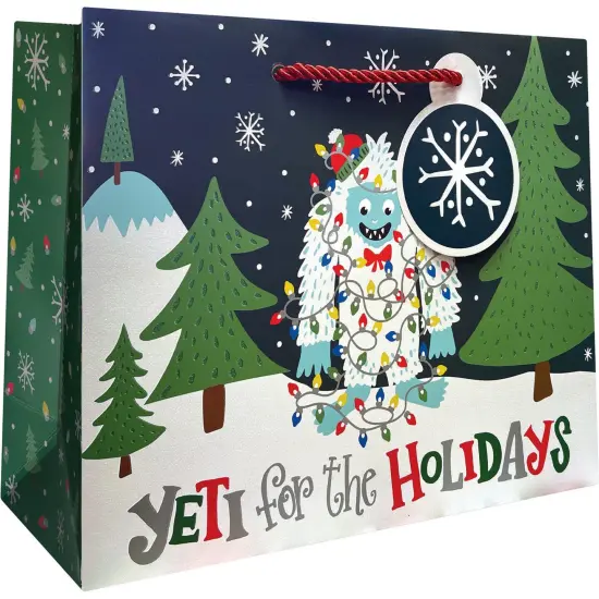 Pack/6: Yeti for the Holidays Gift Bag - 10 x 4 x 8" {1}