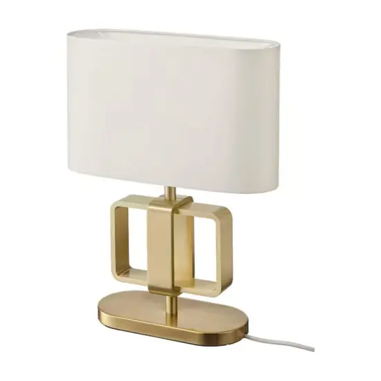 Soft Light And Creates a Warm Table Lamp 19" Brass plated/white {1}