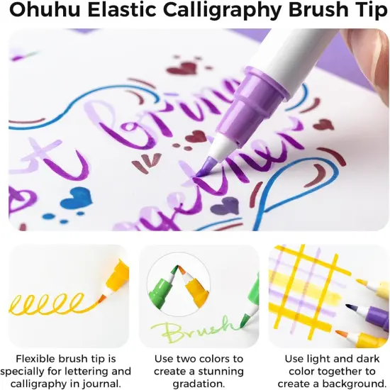 Journal Pens 24 Colors Dot Markers Dual Tips {3}