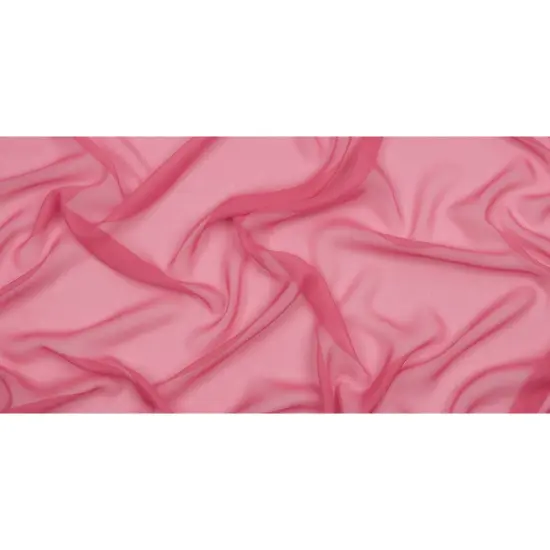 1 Yard Rapture Rose Premium Silk Chiffon Solid Lightweight Fabric 44 Inch Width {3}