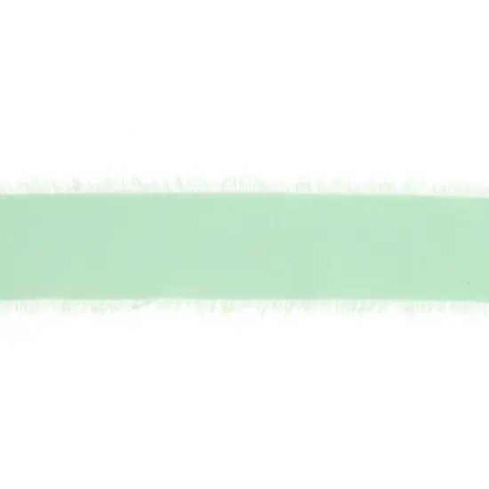 LaRibbons 1 1/2" Frayed Edge Chiffon Ribbon | 10 Yard Roll Light Green {4}