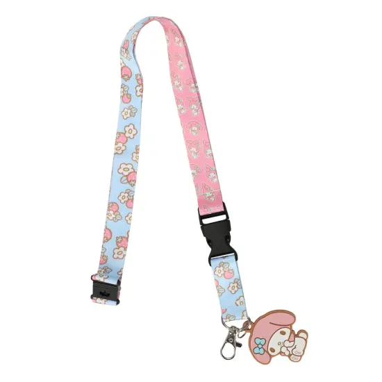 My Melody Floral Lanyard With Character Charm {3}