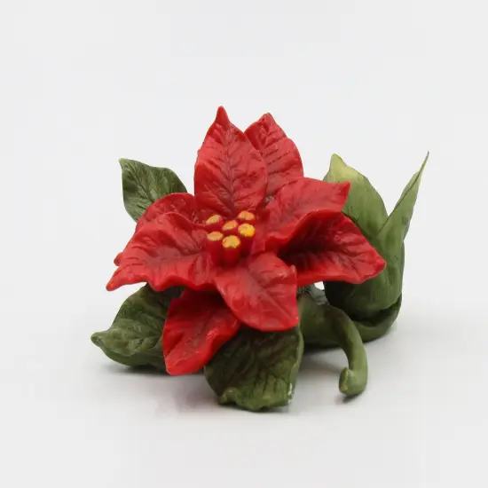 Ceramic Poinsettia Flower Candle Holder, Home D&eacute;cor, Gift for Her, Gift for Mom, Kitchen D&eacute;cor, Christmas D&eacute;cor {5}
