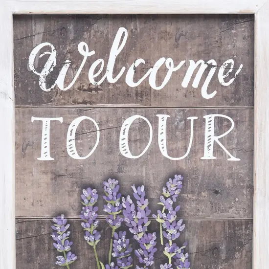 9.5" x 1" x 18.75" Lavender Welcome To Our Farmhouse Spring Wall Art Decor {3}