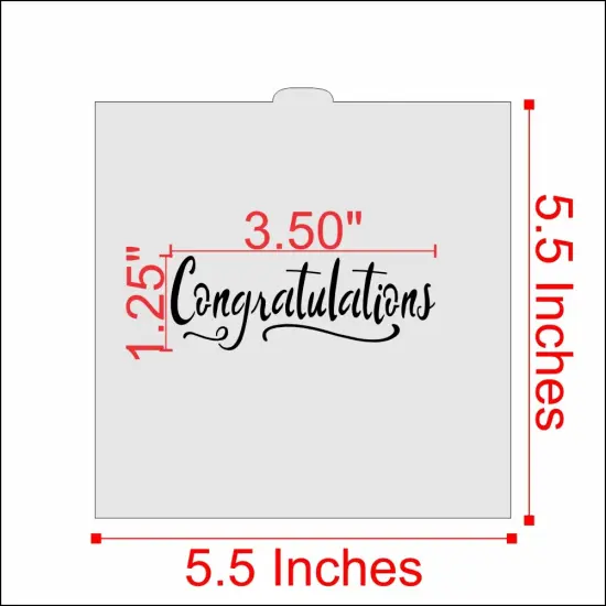 Congratulations Cookie & Craft Stencil | CM135 by Designer Stencils | Cookie Decorating Tools | {2}