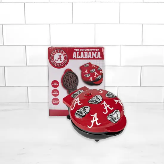 Uncanny Brands Alabama Crimson Tide Mini Waffle Maker {4}