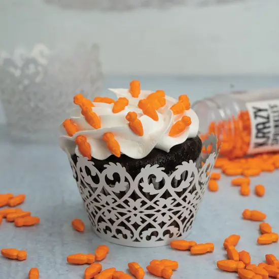 Krazy Sprinkles - Carrots (1/2 Cup, 1x Jar) for Cakes, Ice Cream & Cookies {2}