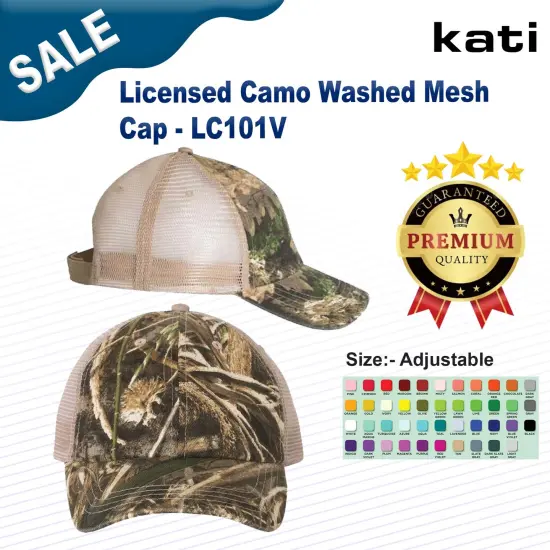 Kati&reg; Licensed Camo Washed Mesh Cap Realtree Max 5/ Tan {3}