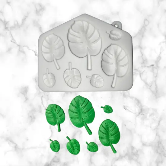 Monstera Tropical Leaves Silicone Mold 7 cavity {3}