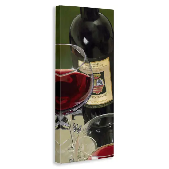 Stupell Industries Vintage Red Wine & Glasses Canvas By Stefano Ferreri {3}