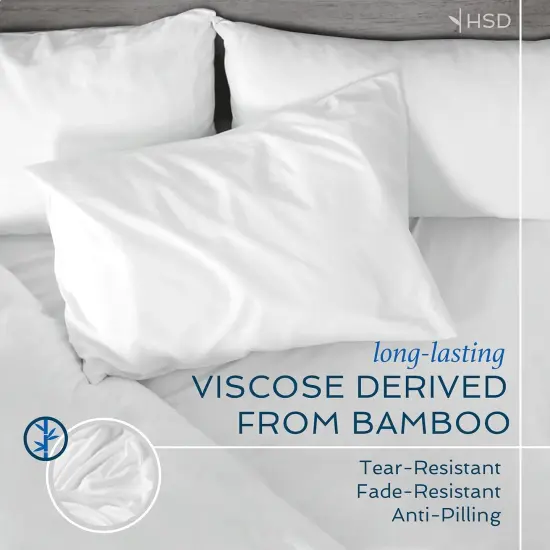 King Size Pillowcases 2 Pack, 20x40 Inch, Cooling, Breathable Pillow Cases, 100% Viscose Derived from Bamboo Pillow Covers, Silky Soft for Hair & Skin, Elegant Bedroom, Dark Gray {5}