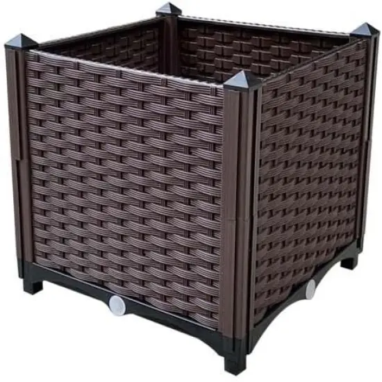 Elevated Plastic Raised Garden Bed Planter Box {1}