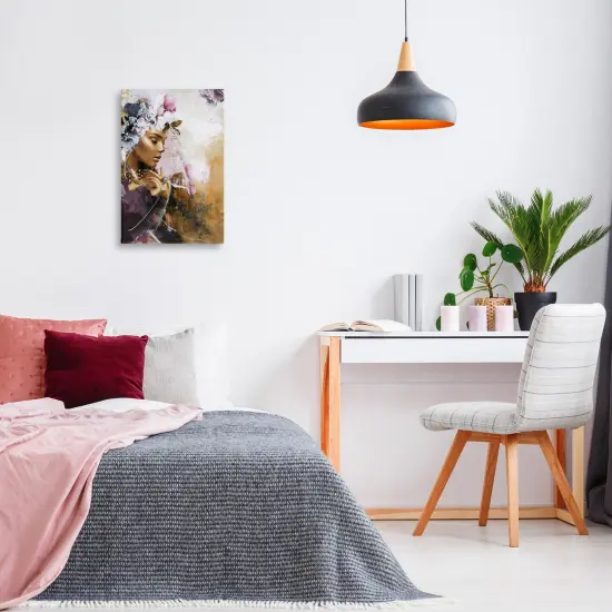 Stupell Industries Elegant Woman & Florals Canvas Design by Design Fabrikken {2}