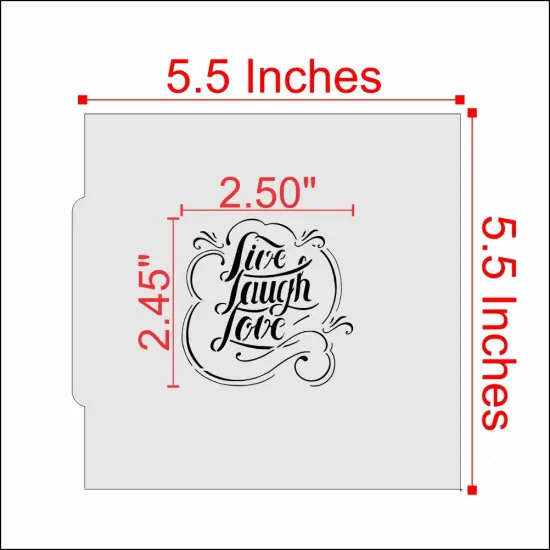 Live Laugh Love Message Cookie Stencil {2}