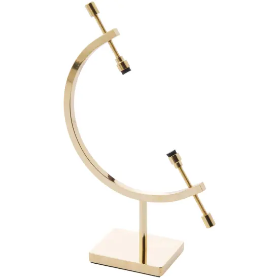 Bard's Gold-toned Sphere Holder Caliper Stand, 6.25" H x 4" W x 1.5" D (For 1.25" to 3.125" Items) {1}
