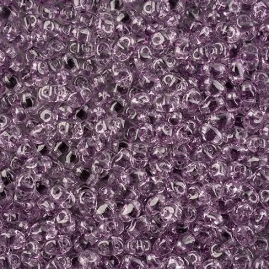 Matubo 2-Hole Czech Glass Transparent Miniduo Beads, 50g Tanzanite {1}