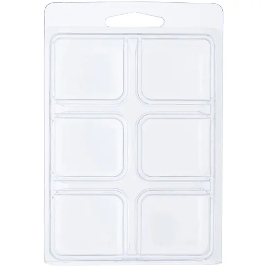 Collecting Warehouse Clear Plastic Clamshell Package / Storage Container with 6 Compartments, 0.875" H x 1.125" W x 1" D {1}