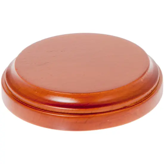 Plymor Fruitwood Round Wood Display Base, 3" W x 3" D x 0.75" H (2.5" Display Diameter) {1}
