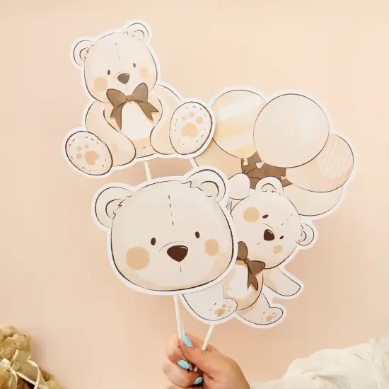 Big Dot of Happiness We Can Bearly Wait - Teddy Bear Baby Shower Photo Booth Props Kit - 20 Count {3}