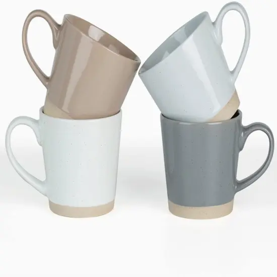 Coffee Mugs for 4, 12 oz Mug Set, Dringking Cup with Handle for Coffee {1}