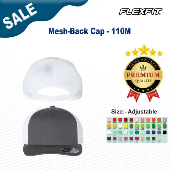 Flexfit&reg; Mesh Back Cap Dark Heather Grey {3}