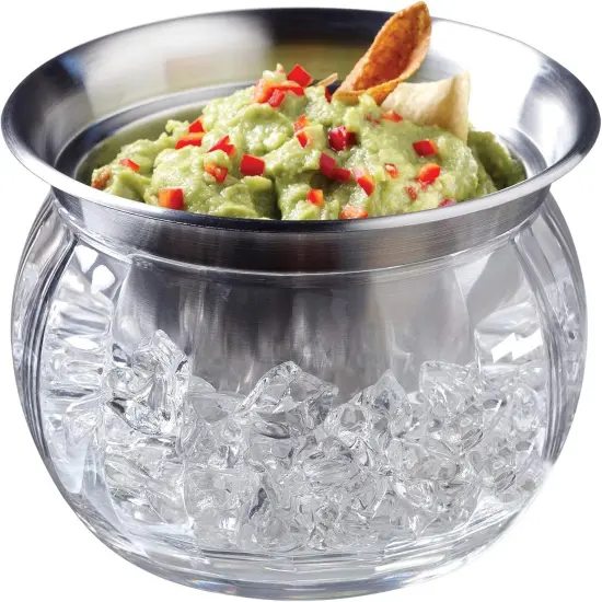Iced Dip-On-Ice Stainless-Steel Serving Bowl 22oz {1}