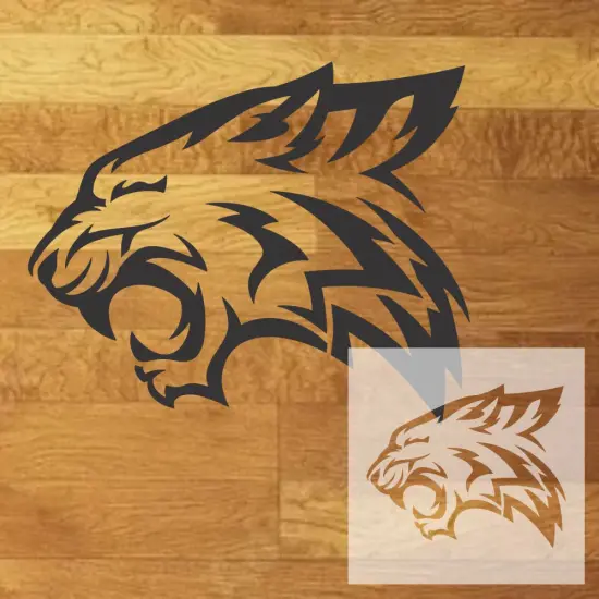 Wildcats Mascot Athletic Stencil | High School Senior Parking Spot Stencil | Reusable Stencil | Stencil Ease | {1}