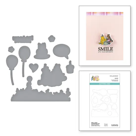 Etched Dies From Say Cheese Classic Pooh Birthday-Make A Wish! {5}