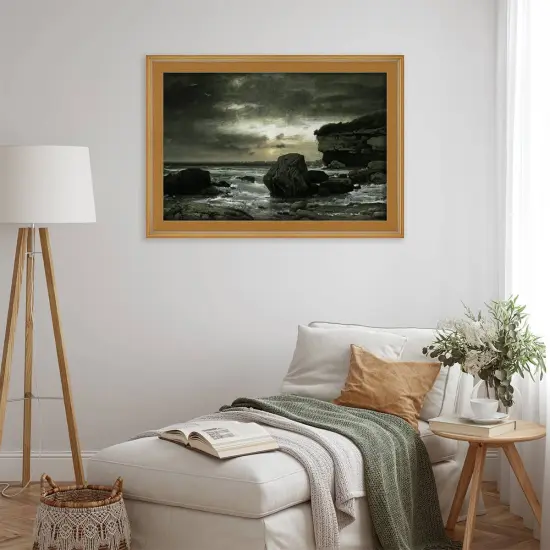 Cardinali Plein Air, Gold 12x16" Picture Frame with Acrylic Glazing & Cardboard Backing, for Photography or Canvas Frame, 3 Wide Moulding, 1/2 Rabbet Depth, D-Ring Hangers Included {6}