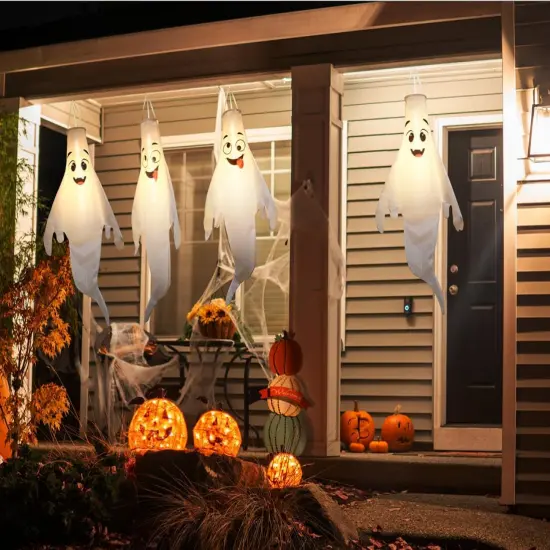 2 Pcs Halloween Ghost Decorations with Timer {4}