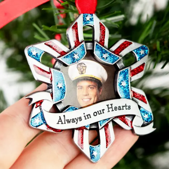 Gloria Duchin Patriotic Military Picture Photo Frame "Always in our Hearts" ornament {3}